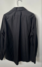 Load image into Gallery viewer, Van Heusen Mens Black Long Sleeve Fitted Wrinkle Free Dress Shirt Sz XL 17 34/35
