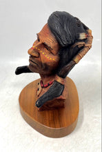 Load image into Gallery viewer, Native Americans Limited Edition Painted Horse Bust Sculpture By Neil J. Rose

