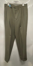 Load image into Gallery viewer, Brooks Brothers Mens Green Wool Pleated Front Slash Pockets Dress Pants No Size
