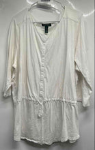 Load image into Gallery viewer, Lauren Ralph Lauren Womens White Drawstring Waist Tunic Blouse Top Size 3X
