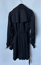 Load image into Gallery viewer, London Fog Womens Black Long Sleeve Double Breasted Trench Coat Size 2X
