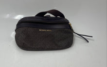 Load image into Gallery viewer, Michael Kors Womens Brown Signature Print Leather Adjustable Strap Belt Bag

