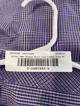 Load image into Gallery viewer, Alfani Mens Purple Plaid Regular Fit Performance Dress Shirt Size XL 17-17.5
