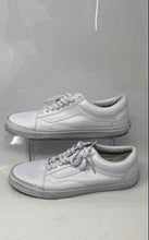 Load image into Gallery viewer, Vans Mens Old Skool White Leather Low Top Lace-Up Sneaker Shoes Size 13
