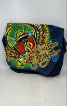 Load image into Gallery viewer, Christian Audigier Mens Multicolor Printed Adjustable Strap Flap Messenger Bag
