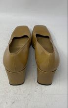Load image into Gallery viewer, Charles Jourdan Paris Womens Beige Leather Square Toe Block Pump Heels Size 9.5
