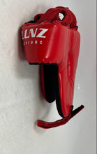Load image into Gallery viewer, Luniquz Mens Red Adjustable Boxing Protective Training Headgear Size Medium
