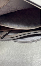 Load image into Gallery viewer, Michael Kors Womens Elyse Gray Leather Tassel Flap Saddle Crossbody Handbag
