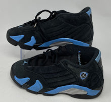 Load image into Gallery viewer, Authentic Nike Boys Air Jordan 14 Retro 487524 Black Blue Sneakers Shoes Sz 3.5Y
