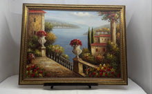 Load image into Gallery viewer, Views From The Patio Signed Painted Wall Hanging Framed Decorative Art Print
