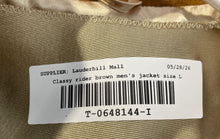 Load image into Gallery viewer, Classy Rider Mens Brown Long Sleeve Pockets Full-Zip Bomber Jacket Size Large
