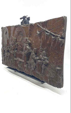 Load image into Gallery viewer, Bronze Tavern Scene In High Relief Art Decorative Rectangular Wall Plaque
