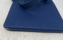 Load image into Gallery viewer, Michael Kors Womens Blue Signature Print Adjustable Strap Zip Top Crossbody Bag
