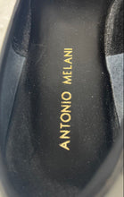 Load image into Gallery viewer, Antonio Melani Womens Black Leather Square Toe Slip-On Loafers Shoes Size 9M
