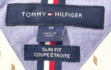 Load image into Gallery viewer, Tommy Hilfiger Mens White Printed Cotton Slim Fit Button-Up Shirt Size Medium
