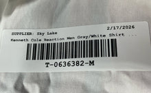 Load image into Gallery viewer, Kenneth Cole Reaction Mens Gray White Cotton Long Sleeve Button-Up Shirt Size XL
