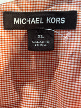 Load image into Gallery viewer, Michael Kors Mens Red Printed Collared Long Sleeve Button-Up Shirt Size XL
