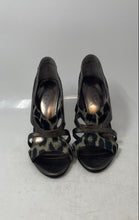Load image into Gallery viewer, Guess Womens Nasri Multicolor Animal Print Open Toe Strappy Heels Size 6.5
