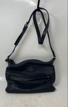 Load image into Gallery viewer, Kate Spade Womens Black Pebbled Leather Adjustable Strap Zip Top Crossbody Purse
