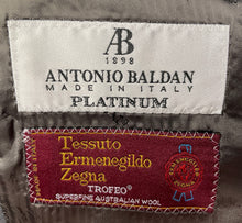 Load image into Gallery viewer, Antonio Baldan Mens Gray Pinstripe Single-Breasted Three-Button Blazer Size 48
