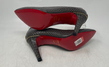 Load image into Gallery viewer, Jinny Kim Womens Dark Gray Leather Slip-On Stiletto Pump Heels Size 6.5
