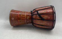 Load image into Gallery viewer, Multicolor Wooden Painted Hand Carved Djembe Drum Musical Instrument
