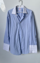 Load image into Gallery viewer, Brooks Brothers Mens Light Blue White Collar Madison Fit Dress Shirt Size 17-34

