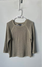 Load image into Gallery viewer, Donna Karan New York Womens Beige Long Sleeve Shimmer Pullover Sweater Size PS
