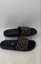 Load image into Gallery viewer, Guess Womens Brown Black Open Toe Slip-On Slide Sandals Size 7M
