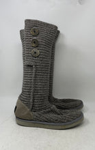 Load image into Gallery viewer, UGG Womens Classic Cardy Gray Knit Button Detail Foldover Knee High Boots Size 8
