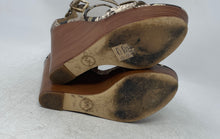 Load image into Gallery viewer, Michael Kors Womens Carmen Brown Black Animal Print Platform Sandals Size 7.5 M
