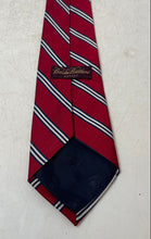 Load image into Gallery viewer, Brooks Brothers Mens Red Striped Adjustable Formal Pointed Tie
