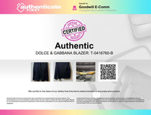 Load image into Gallery viewer, Authentic Dolce &amp; Gabbana Mens Black Single-Breasted Two-Button Blazer Size X
