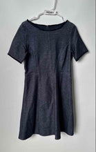 Load image into Gallery viewer, Banana Republic Womens Blue Collarless Short Sleeve Fit &amp; Flare Dress Size 8P
