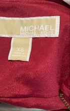 Load image into Gallery viewer, Michael Kors Womens Red Long Sleeve Full-Zip Blouse Top Size XS
