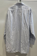 Load image into Gallery viewer, Charles Tyrwhitt Mens White Blue Plaid Print Classic Fit Dress Shirt Size 17.5

