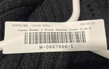 Load image into Gallery viewer, G By Guess Womens Black Short Sleeve Cowl Neck Regular Fit Sweater Dress Size M
