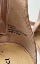 Load image into Gallery viewer, Bebe Womens Berdine Pink Gold Zipper Open Toe Stiletto Strappy Heels Size 9
