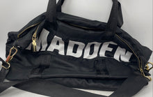Load image into Gallery viewer, Steve Madden Womens Black White Detachable Strap Double Handle Duffle Bag
