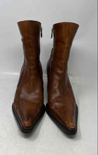 Load image into Gallery viewer, Harley-Davidson Womens Brown Leather Pointed Toe Side-Zip Ankle Booties Size 11M
