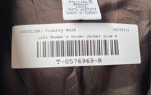 Load image into Gallery viewer, Ann Taylor Womens Brown Long Sleeve Notch Lapel Three Button Blazer Size 4
