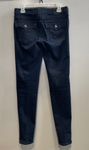 Load image into Gallery viewer, True Religion Womens Navy Blue Denim Dark Wash Pockets Skinny Leg Jeans Size 29
