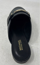 Load image into Gallery viewer, Michael Kors Womens MK Plate Black Leather Studded Slip-On Mule Flats Size 6M
