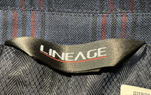 Load image into Gallery viewer, Lineage Mens Blue Plaid Notch Lapel Single Breasted Two-Button Blazer Sz 48R/44W
