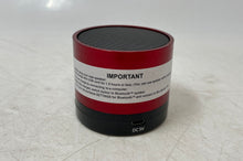Load image into Gallery viewer, Aarp Model CFS-S10 Black Red Wireless Bluetooth Portable Speaker Not Tested
