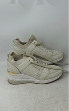 Load image into Gallery viewer, Michael Kors Womens Georgie Knit Beige Gold Lace-Up Sneakers Shoes Size 9M
