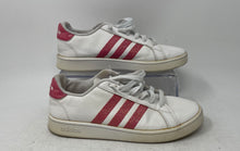 Load image into Gallery viewer, Adidas Girls Grand Court EG5136 White Pink Low Top Lace-Up Sneaker Shoes Size 3
