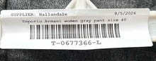 Load image into Gallery viewer, Emporio Armani Womens Gray Flat Front Tapered Leg Dress Pants Size 40
