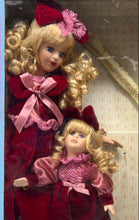 Load image into Gallery viewer, Collectors Choice Victorian Mother &amp; Daughter Genuine Fine Bisque Porcelain Doll
