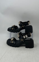 Load image into Gallery viewer, Steve Madden Womens Leslie Black Studded Open Toe Platform Sandals Size 6M
